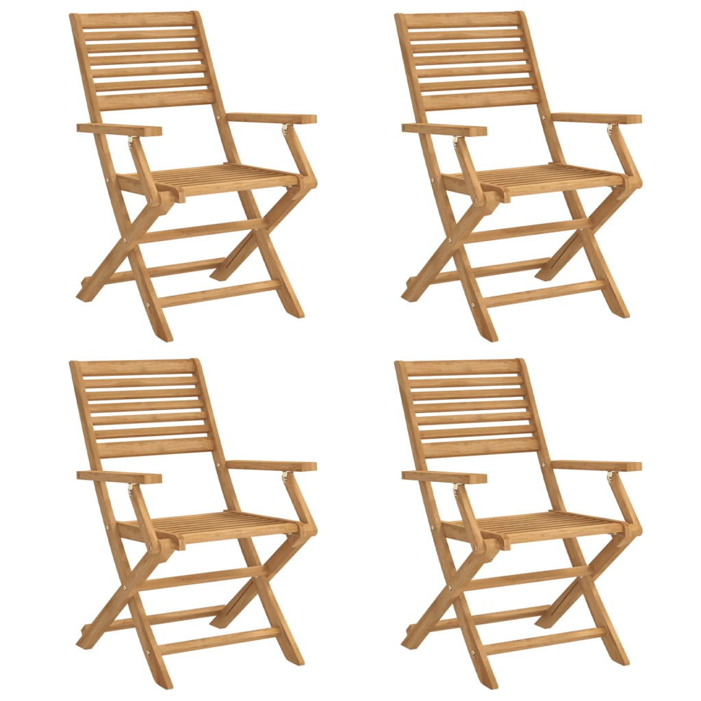 2 db összecsukható tömör akácfa kerti szék 54,5x61,5x86,5 cm (365738)