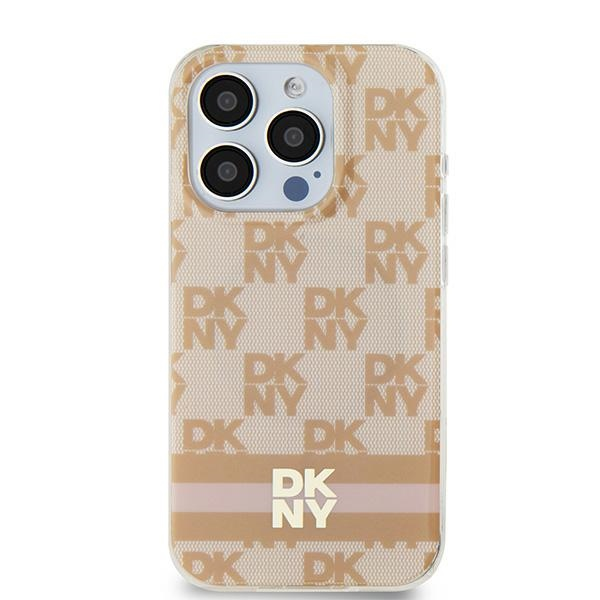 DKNY iPhone 11 / XR MagSafe Kockás IML mintázat Műanyag Telefon tok - Pink (DKHMN61HCPTSP)