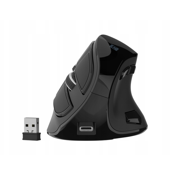 Natec Euphonie Pro Wireless Ergonomikus Egér 4000DPI - Fekete