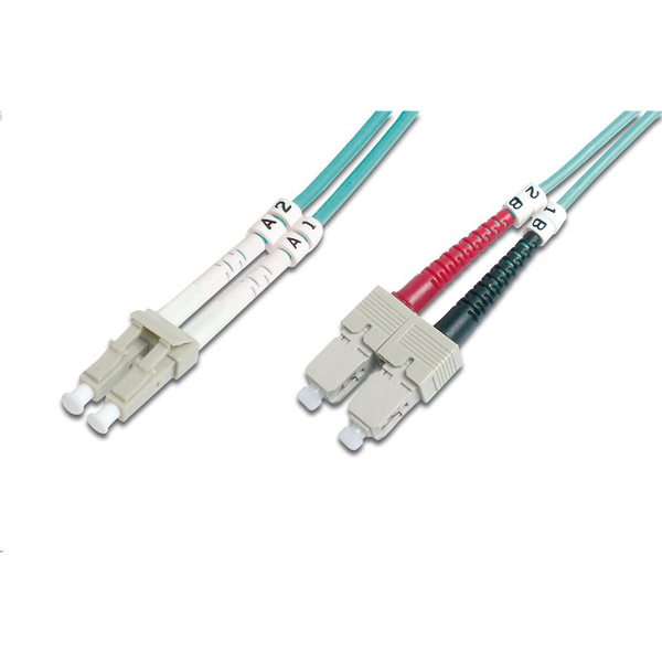 DIGITUS LWL Patchkabel LC -> SC 3.00m  Multimode Duplex OM3