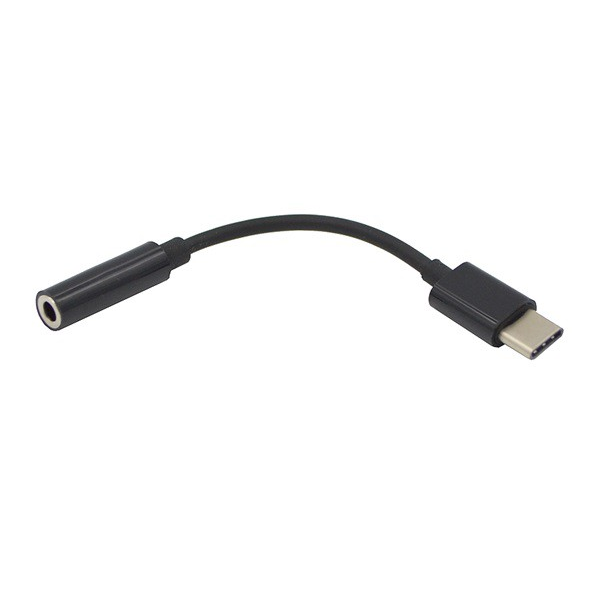 Audió adapter (Type-C, - 3.5mm jack aljzat) FEKETE