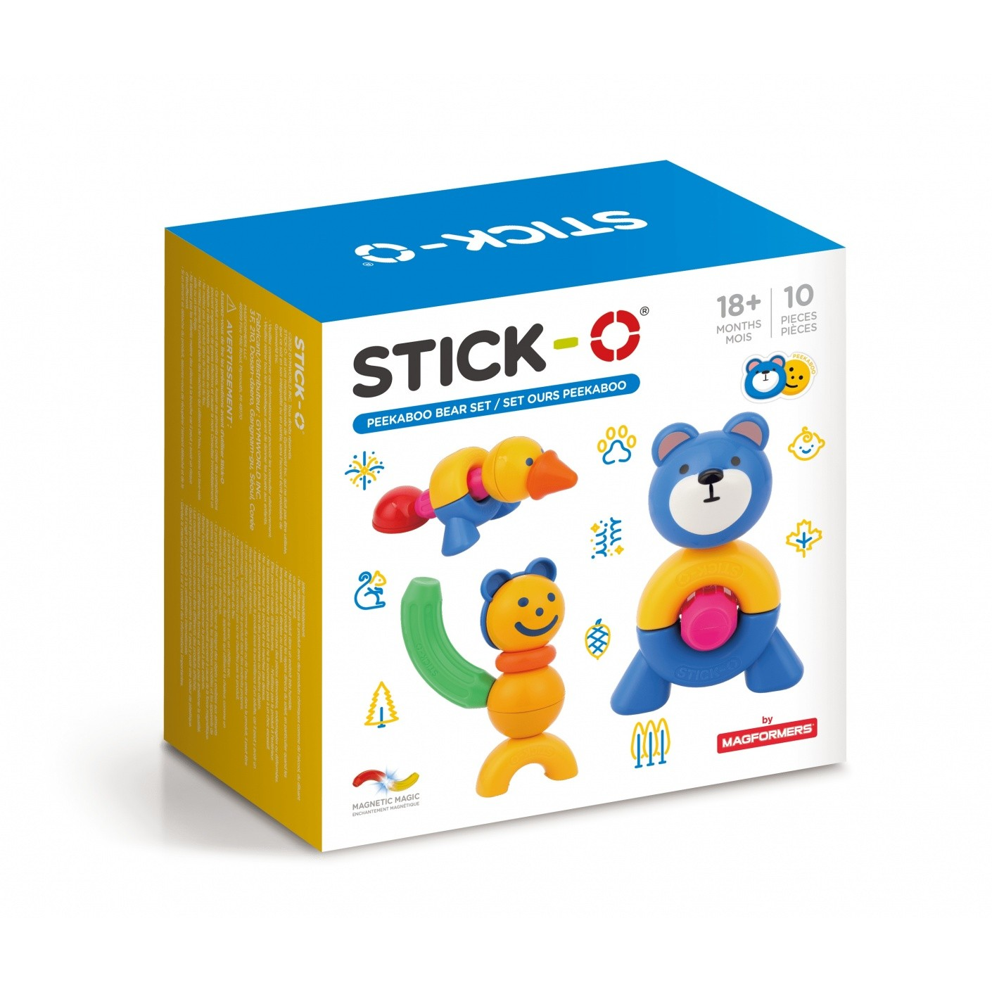 Magformers Stick-o Bear 10 darabos Mágneses Építőjáték (005-902009)