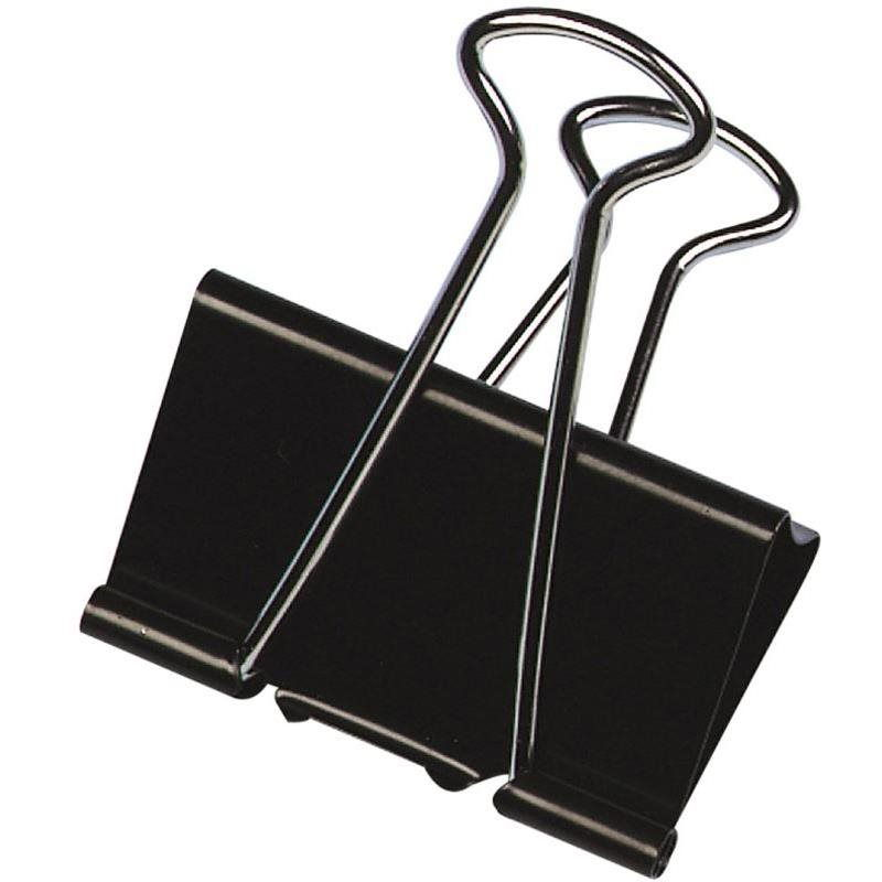 Q-CONNECT 25 mm, fekete - 10 db-os csomag (KF01283)