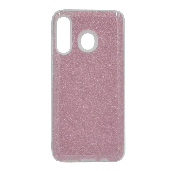 Szilikon telefonvédő (műanyag belső, csillogó hátlap) RÓZSASZÍN [Samsung Galaxy M30 (SM-M305F)] (5996457871445)