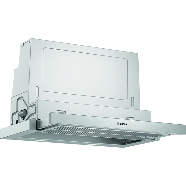 Bosch Serie 4 DFS067A51 konyhai szagelszívó Félig beépített (kihúzható) Fémes, Ezüst 727,7 m³/h A
