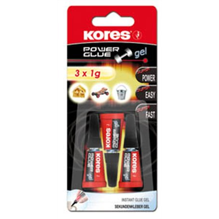 Kores Power Glue Gel Univerzális Pillanatragasztó gél 3x1 g (26342/2634001)