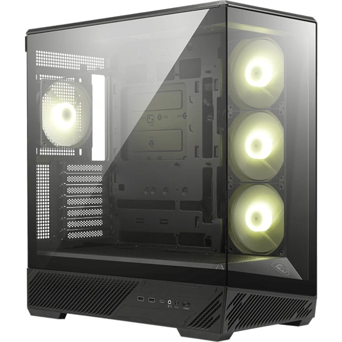 MSI MAG Pano 130R PZ számítógépház - ATX, elöl / oldalt edzett üveg, 4db ARGB ventilátor (306-7G32R21-HH9)