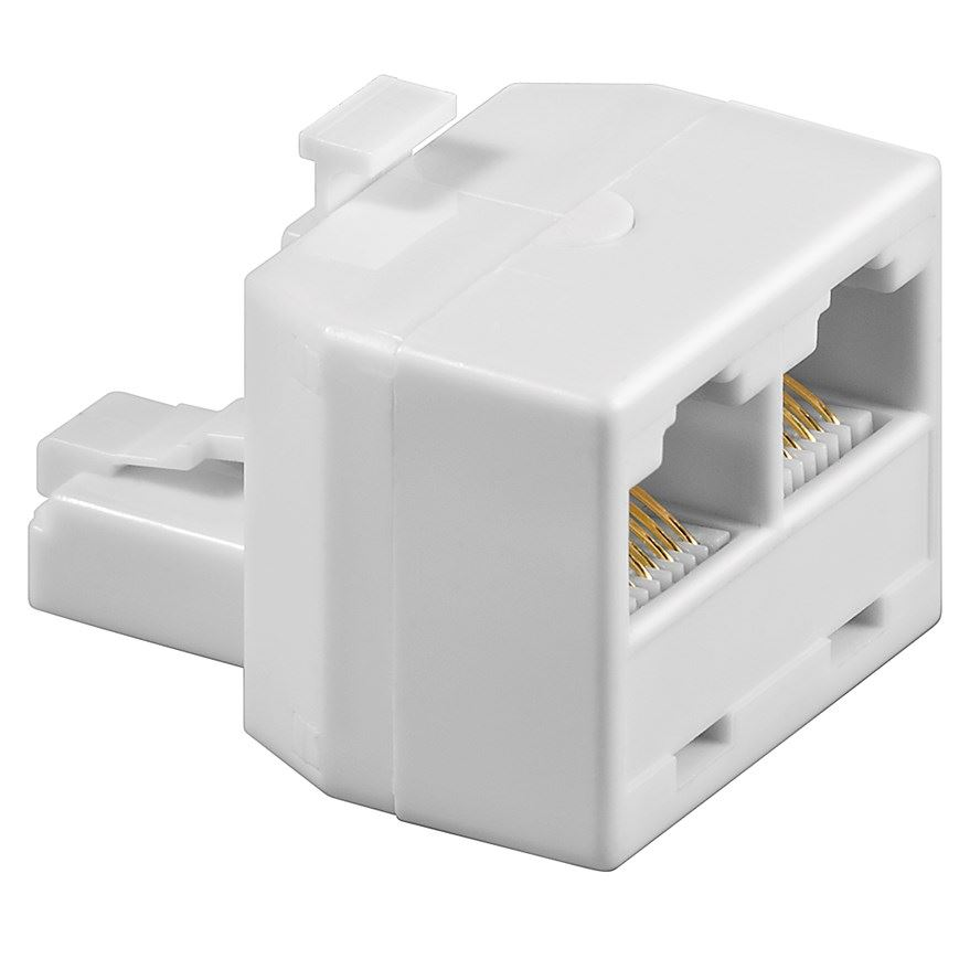Goobay telefon elosztó 2 x RJ45 8P8C fehér (93057) (G93057)