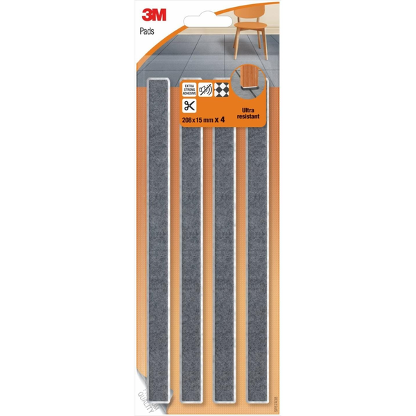 3M SP87A38 piedino e cuscinetto antiscivolo per tappetino Grigio