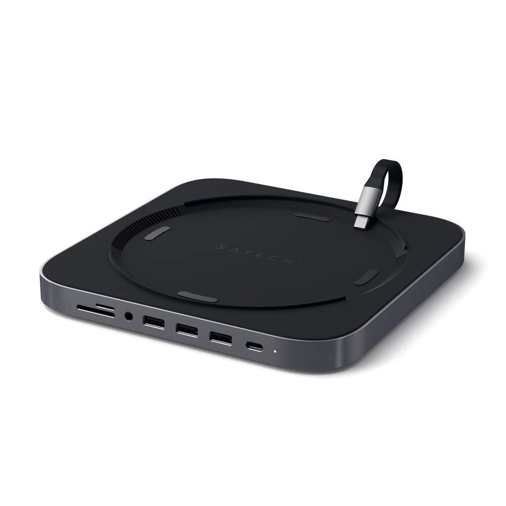 Satechi USB-C aluminium állvány és Hub Mac Mini-hez (ST-ABHFM) (ST-ABHFM)