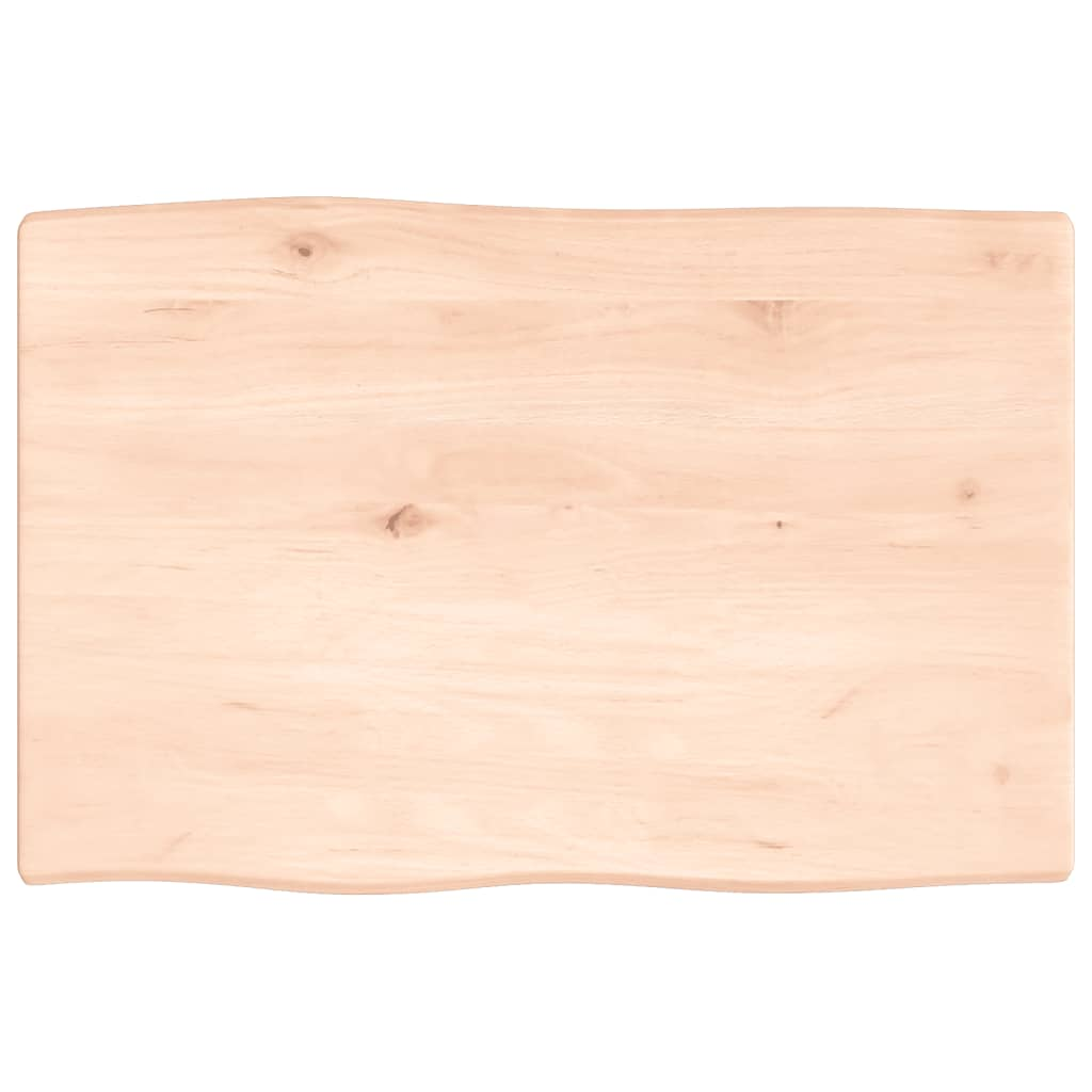 asztallap 60x40x2 cm kezeletlen tömörfa tölgyfa élőszegélyes (363863)