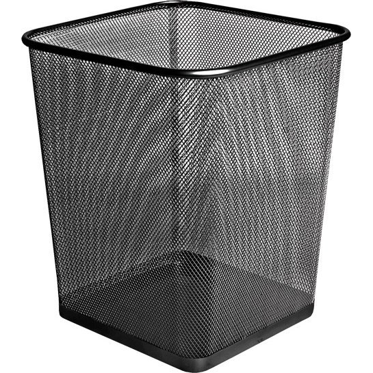 Papírkosár Forofis Fémhálós 28x28x32 cm Fekete (91328)