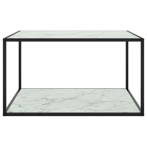 Маса За Чай vidaXL, Стъкло, Черен, 90 x 90 x 50cm