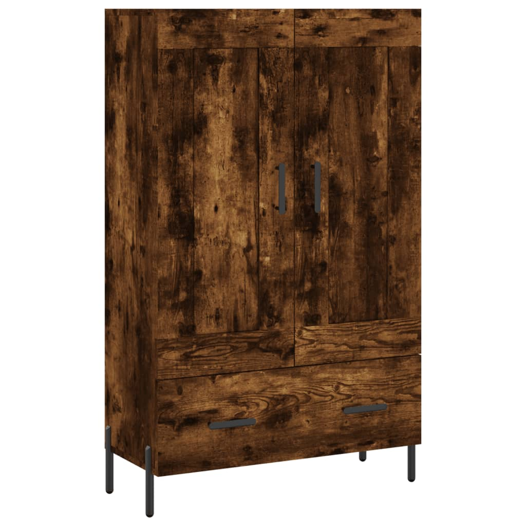 füstös tölgy színű szerelt fa magasszekrény 69,5 x 31 x 115 cm (830337)