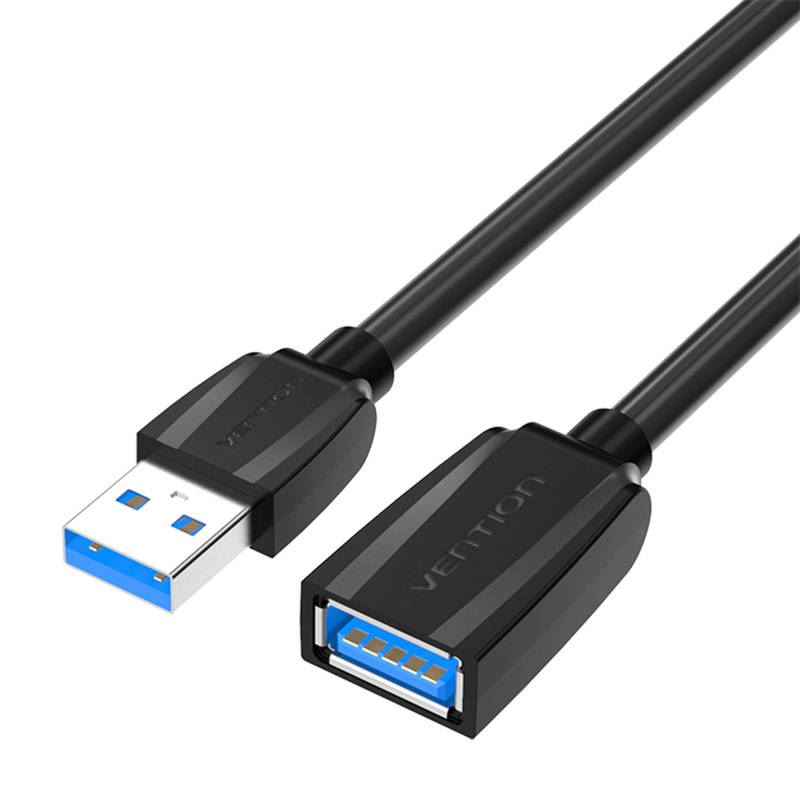 Vention USB 3.0 hosszabító kábel 1m fekete (VAS-A45-B100) (VAS-A45-B100)