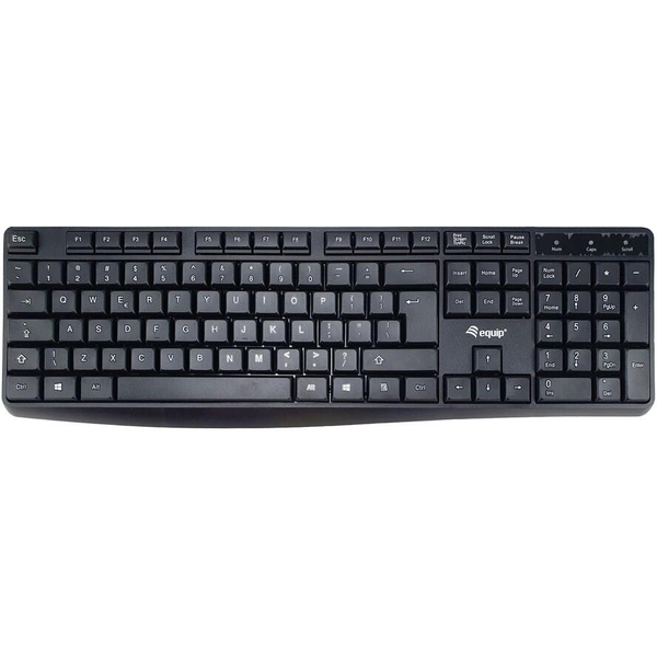 Equip 245215 πληκτρολόγιο Γραφείο USB QWERTY Αγγλικά Η.Π.Α. Μαύρος (Μαύρο)