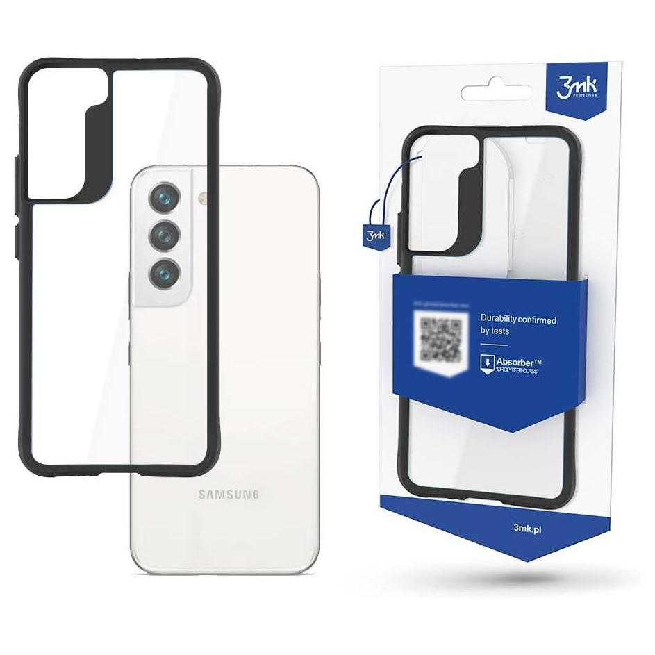 3mk Satin Armor Case+ Samsung Galaxy S23 Tok - Fekete/Áttetsző (5903108494274)