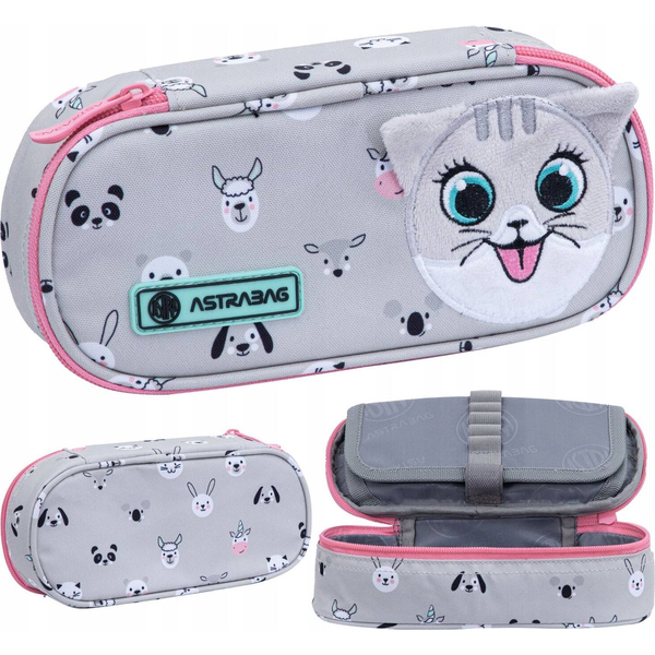 Astra Cicás Ovális Tolltartó - Cute Kitty