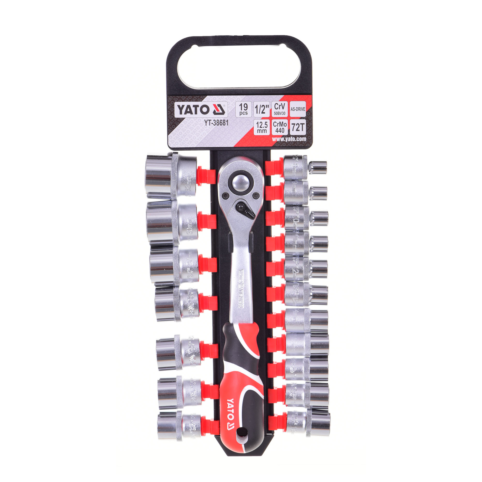 Yato YT-38681 Dugókulcs készlet (19 db/csomag) (YT-38681)