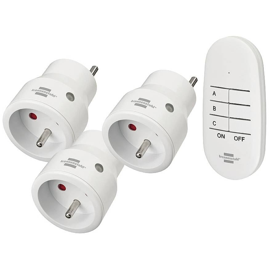 Brennenstuhl 1507071 Comfort-Line 3 db távirányítós mini aljzat Dugalj elosztó (b1507071)