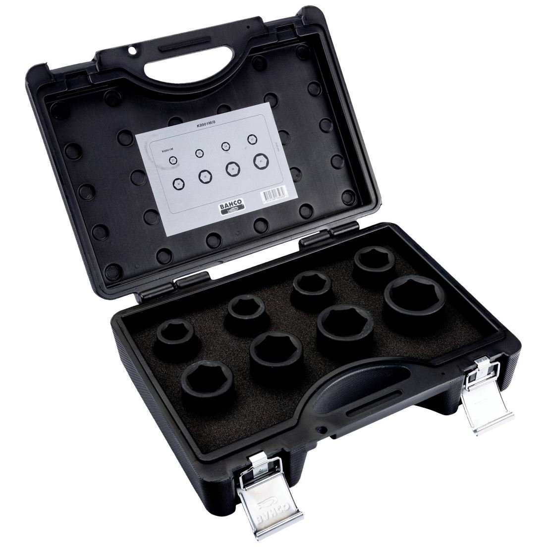 Bahco K8901M/8 Erő dugókulcs betét készlet 3/4 8 részes (K8901M/8)