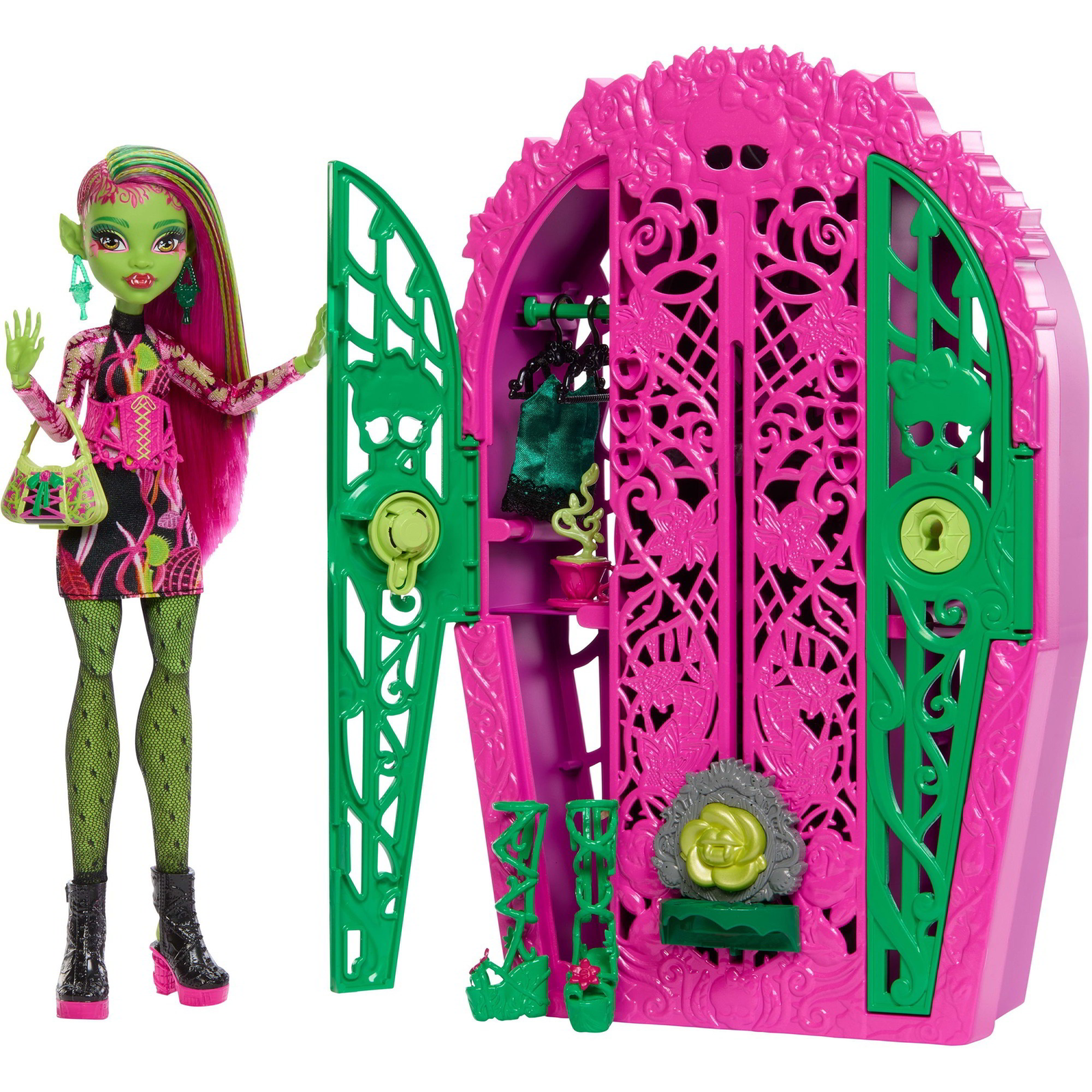 Mattel Monster High Venus Mcflytrap baba 19+ meglepetéssel (HYT75)