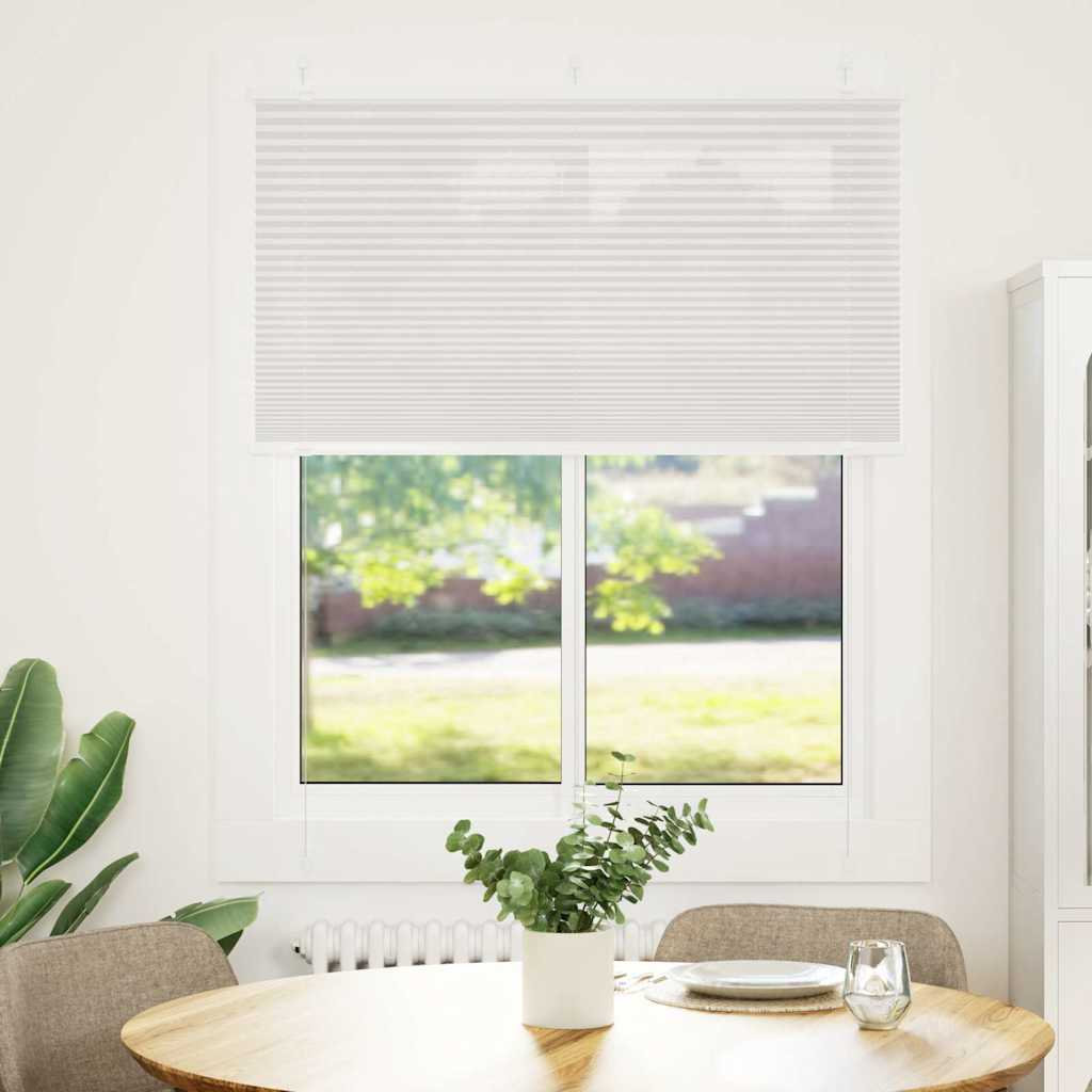 pliszírozott redőny világosszürke 105x100 cm szövetszélesség (4015331)