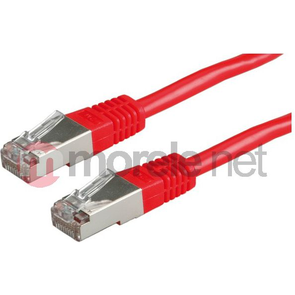 Síťový kabel Value Cat6, 0.5m, 0,5 m, S/FTP (S-STP), červený