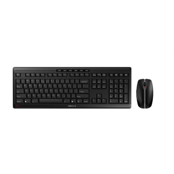 CHERRY Stream Desktop tastatur Mus inkluderet Kontor RF trådløst AZERTY Fransk Sort