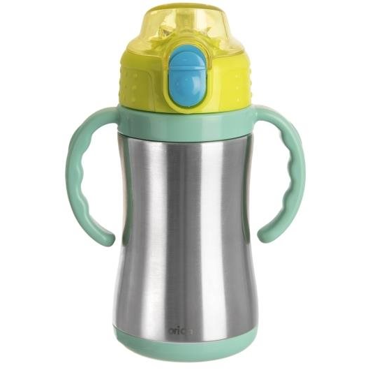 Orion Termosz rozsdamentes acél/UH + szívószál 0,33 l zöld (8592381182465)