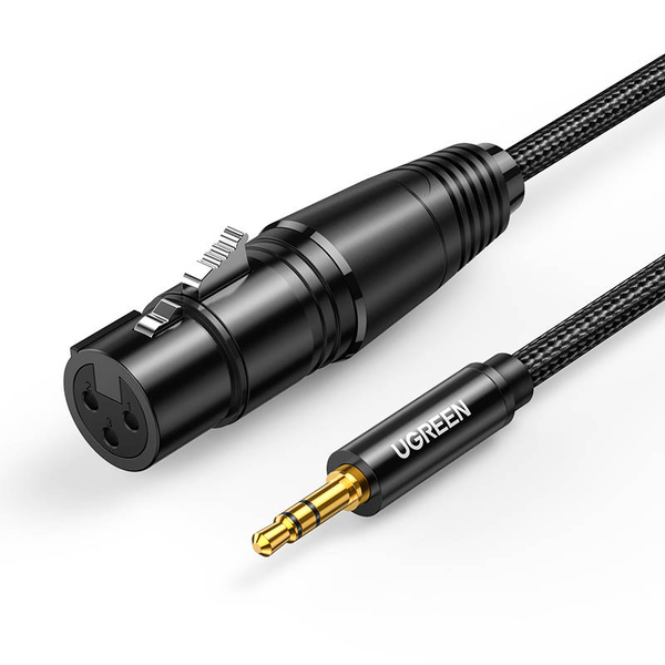Ugreen 20763 cavo audio 1 m XLR 3.5mm Nero