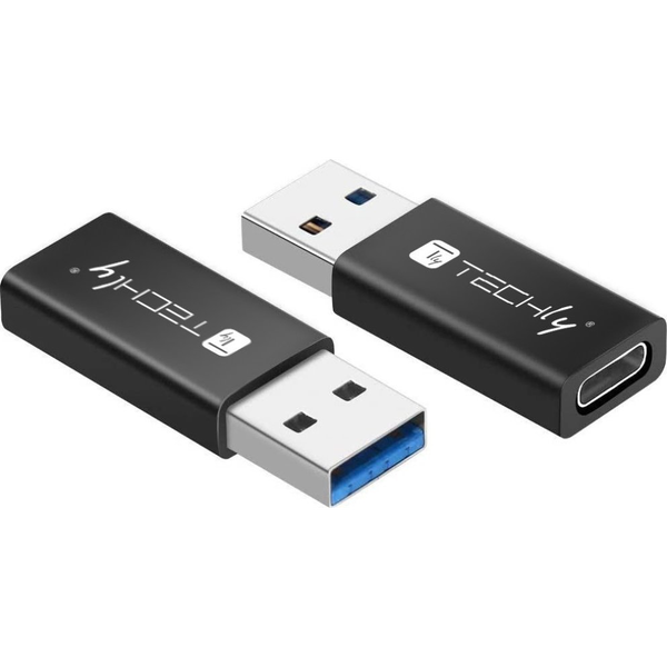 Techly IADAP USB3-AFT kabel kønsskifter USB A USB C Sort