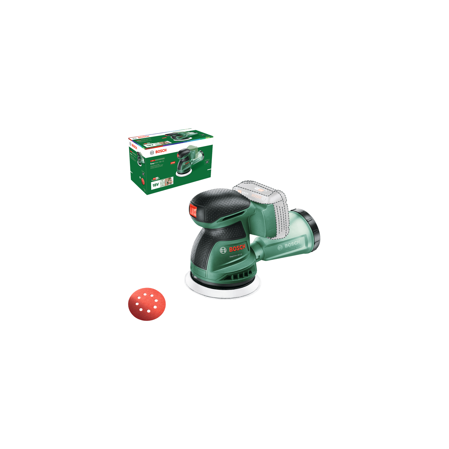 Bosch EasyOrbit 18V-10 Solo Akkumulátoros Excentercsiszoló (Akku és töltő nélkül) (06033E4000)