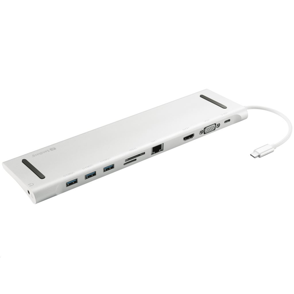 Sandberg 136-31 replicatore di porte e docking station per laptop Cablato USB 3.2 Gen 1 (3.1 Gen 1) Type-C Alluminio