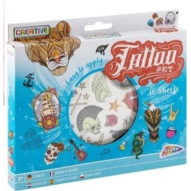 Grafix tetováló matrica készlet – 10 lap, 2 féle, 350 db, fiús/lányos minták