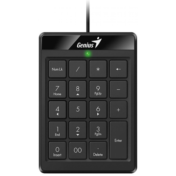 Klávesnice Genius NumPad 110, numerická, drátová, štíhlý design, USB, černá