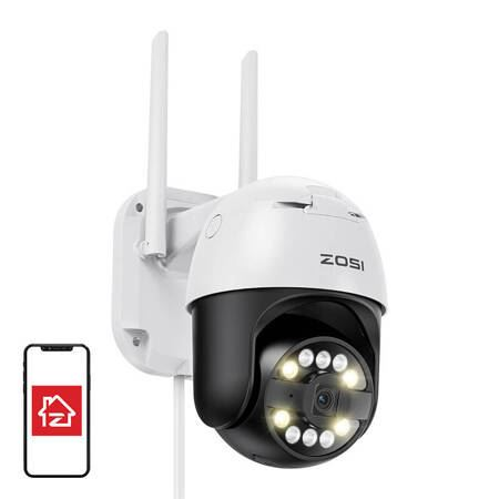 ZOSI C296 WiFi Pan Tilt 8MP IP66 IP kültéri kamera + 32GB microSD kártya (9234898)