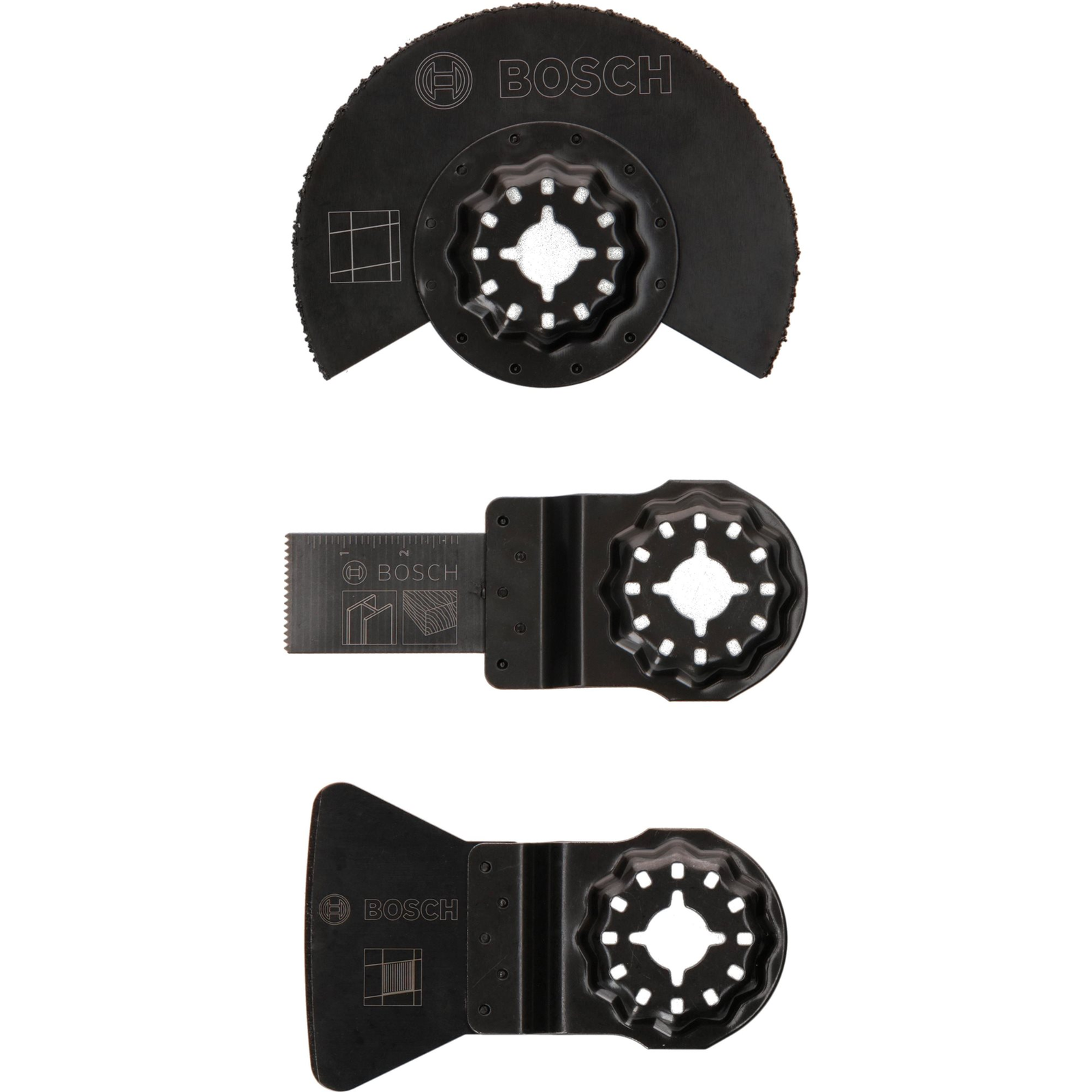 BOSCH 2607017324 3 részes Starlock „Tiles“ multifunkciós szerszám kezdőcsomag (2.607.017.324)