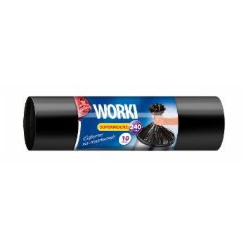  Anna Zaradna Worki na śmieci supermocne LDPE 240L 10SZT. CZARNE  (AZ1-WNS-3906)