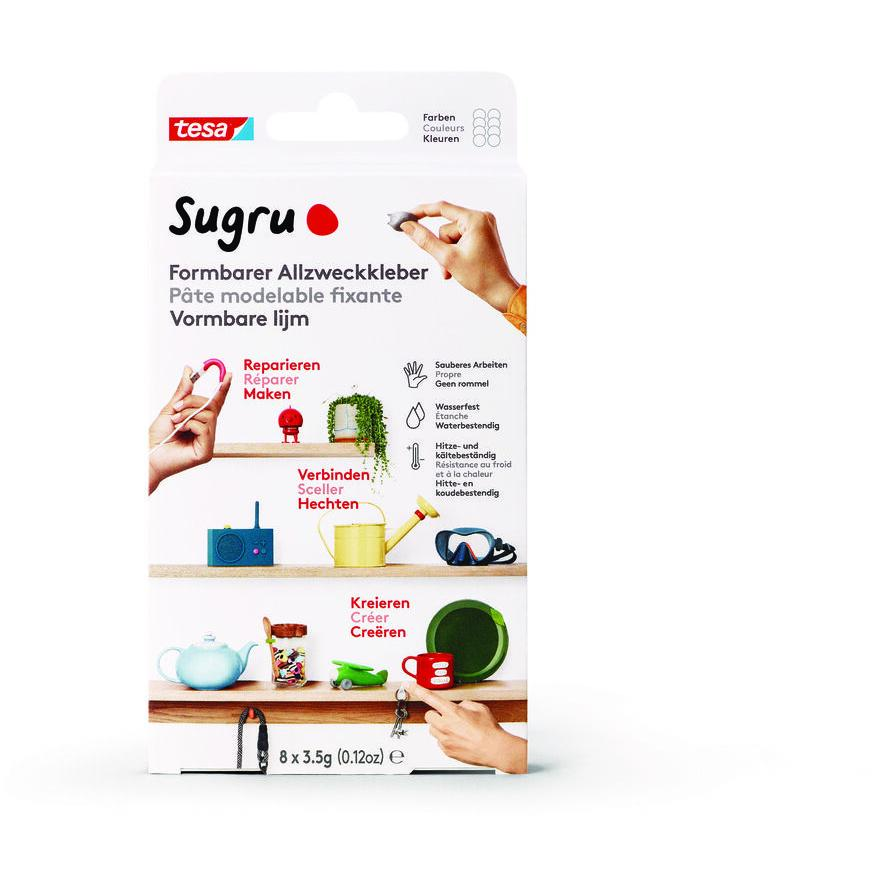 Tesa Sugru formbarer Allzweckkleber 8er Weiss (41287-00001-00) (41287-00001-00)