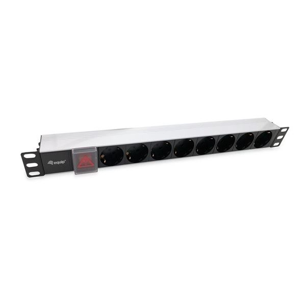 Equip 333293 unități de distribuție a energiei electrice (PDU) 8 ieșire(i) AC 1U Negru, Argint