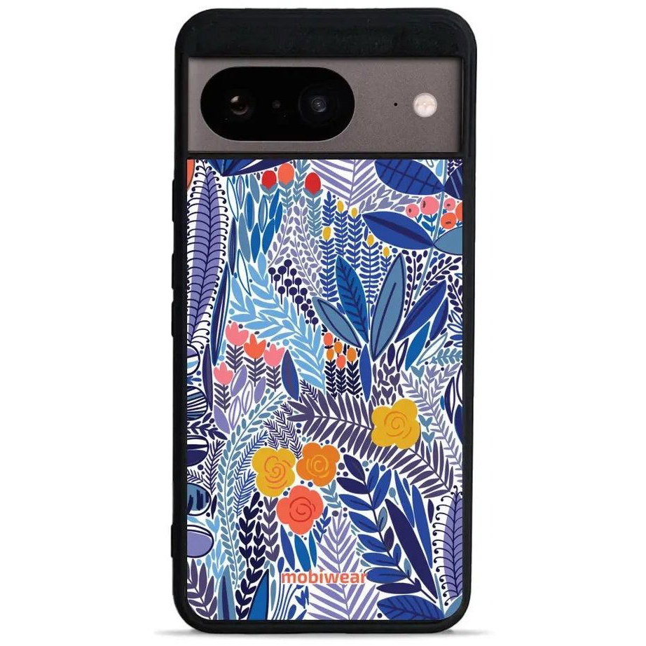 Mobiwear Glossy Glossy for Google Pixel 8 - Blue Flower (5907861296090)