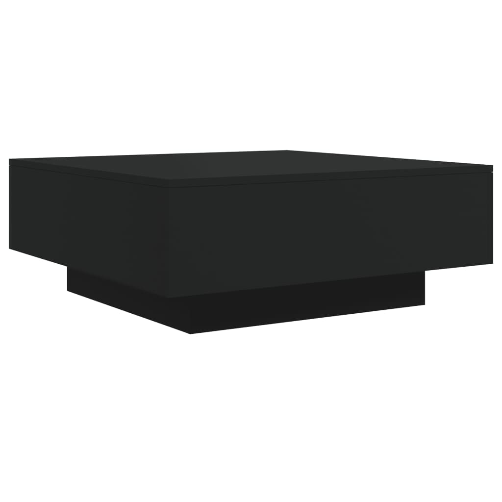 fekete forgácslap dohányzóasztal 80 x 80 x 31 cm (836582)