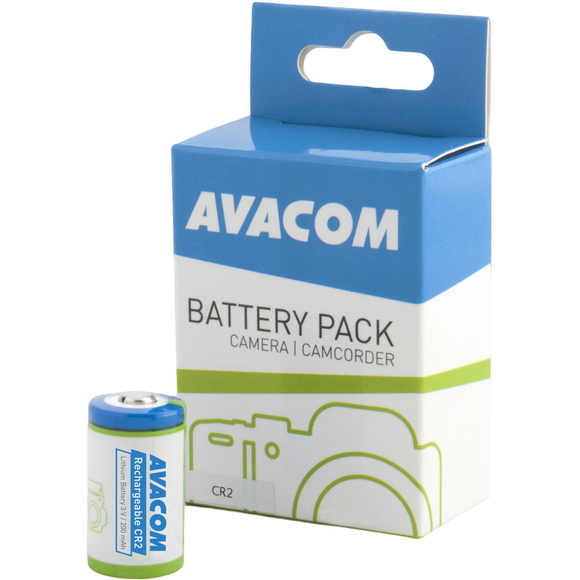 Avacom CR2 tölthető elem 3 V 200 mAh 0,6 Wh (DICR-RCR2-200)