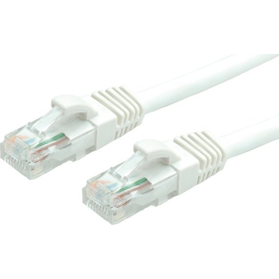 Value 21.99.1479 RJ45 Hálózati kábel, patchkábel CAT 6A U/UTP 20.00 m Fehér Árnyékolatlan 1 db