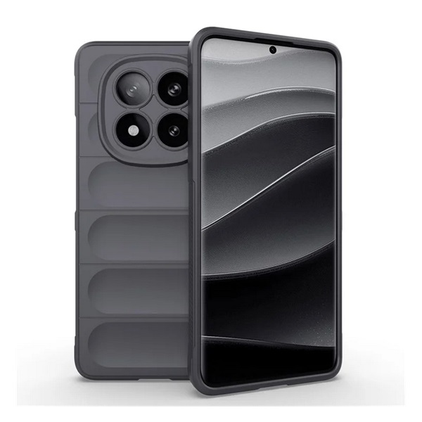 Szilikon telefonvédő (ütésállóság, kameravédő, 3D) SÖTÉTSZÜRKE Xiaomi Redmi Note 14 Pro Plus 5G "Gigapack csomagolás" (GP-166739)