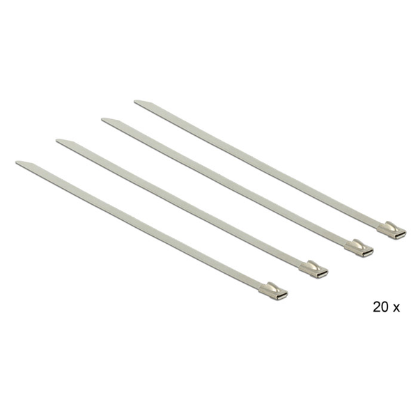 Delock 18630 Rozsdamentes acél kábelkötegelő 150 x 4,6 mm (20 darab)