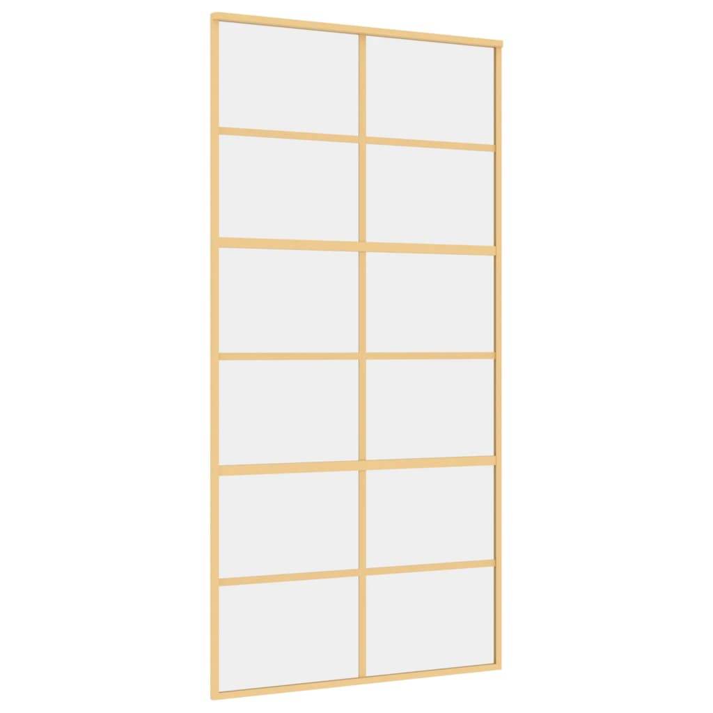 aranyszínű átlátszó ESG üveg és alumínium tolóajtó 102,5x205 cm (155168)