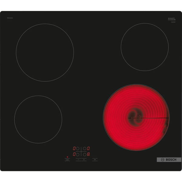 Bosch Serie 4 PKE611BA2E hobs Negro Integrado 60 cm Cerámico 4 zona(s)