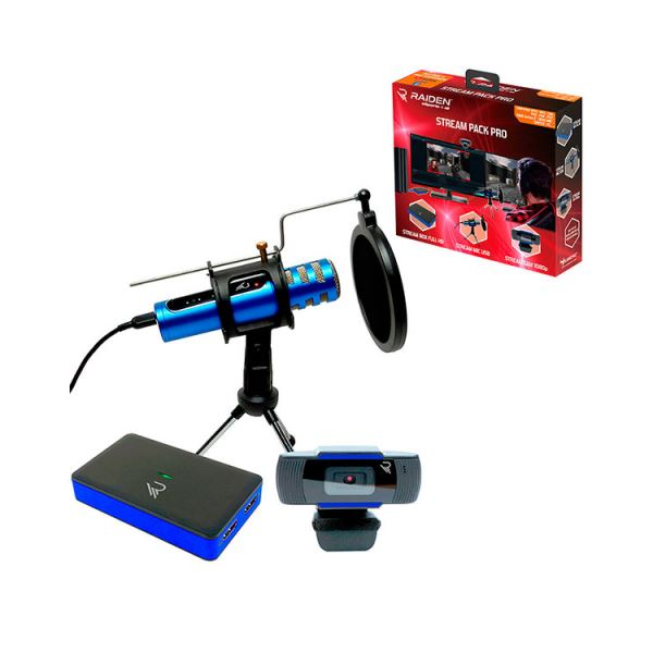 Subsonic Raiden Stream Pack Pro kezdőcsomag fekete-kék (SA5591)